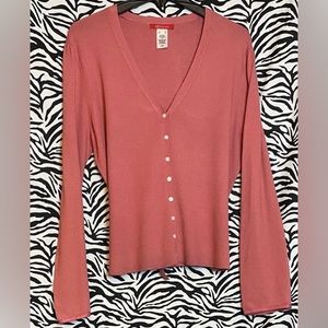 New Women’s ANNE KLEIN AK Button Down Long Sleeve Cardigan, Size Medium